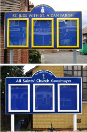 Triple Superior External Church Notice Board